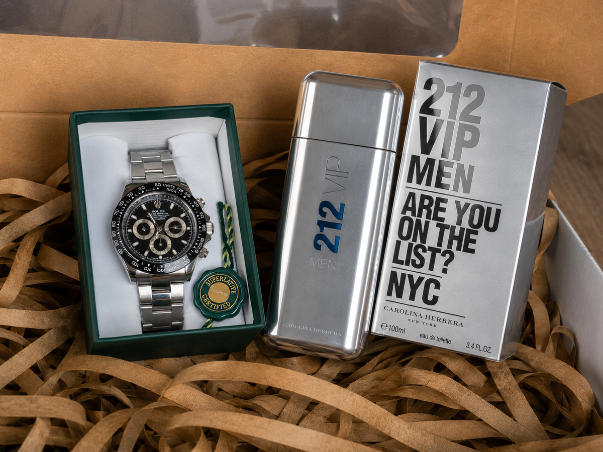 🔥 ¿Qué incluye?

⌚ Reloj estilo Daytona

Diseño deportivo con apariencia sofisticada.
Fabricación en acero inoxidable.
Cronógrafo funcional.
Acabados premium y detalles cuidadosamente diseñados.
Un estilo versátil para complementar looks casuales o elegantes.