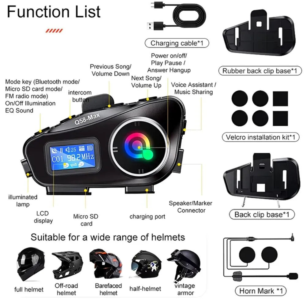 Intercomunicador Q58max X2