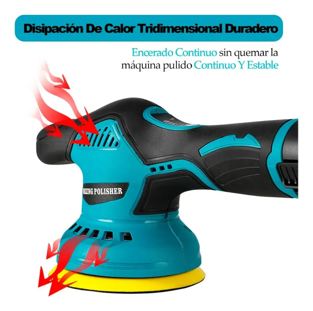 Dale a tus superficies un acabado limpio, brillante y renovado.

Haz que tus trabajos de pulido y encerado sean más prácticos con esta polichadora inalámbrica, diseñada para ayudarte a recuperar el brillo de diferentes superficies sin depender de un enchufe.