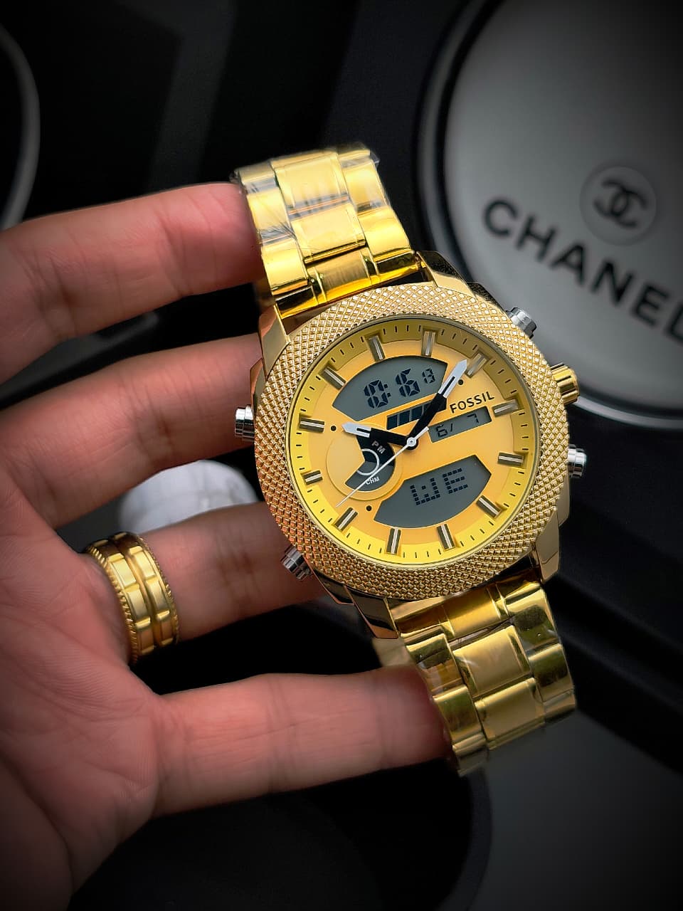 Reloj Fossil Doble Hora En Acero