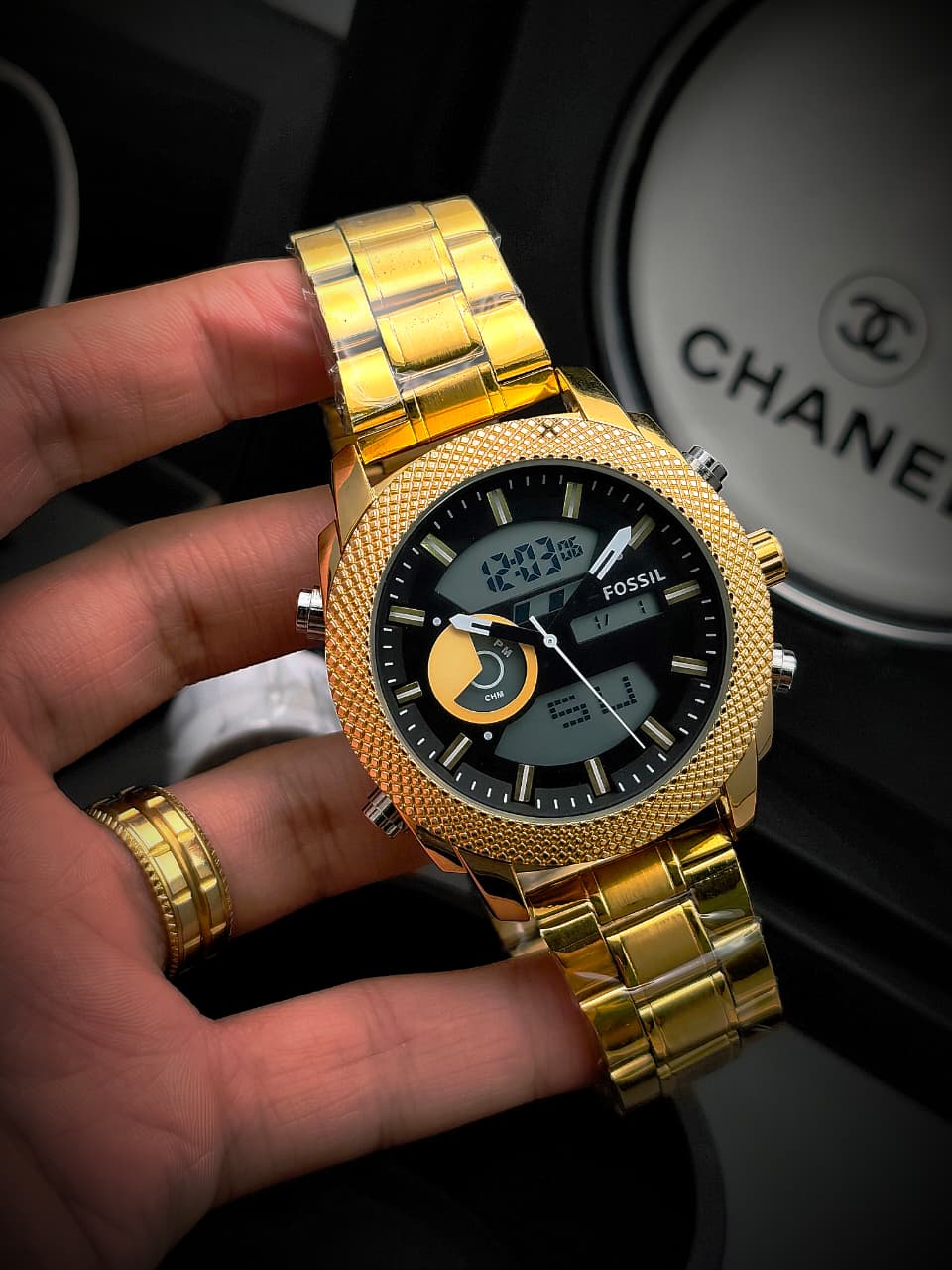 Reloj Fossil Doble Hora En Acero