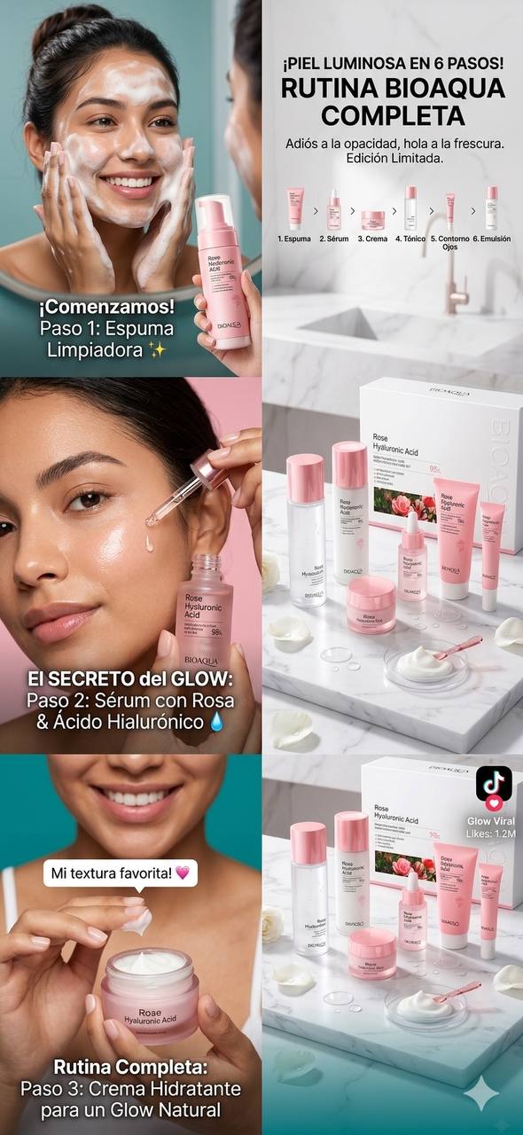 Set Acido Hialuronico Rose Bioaqua