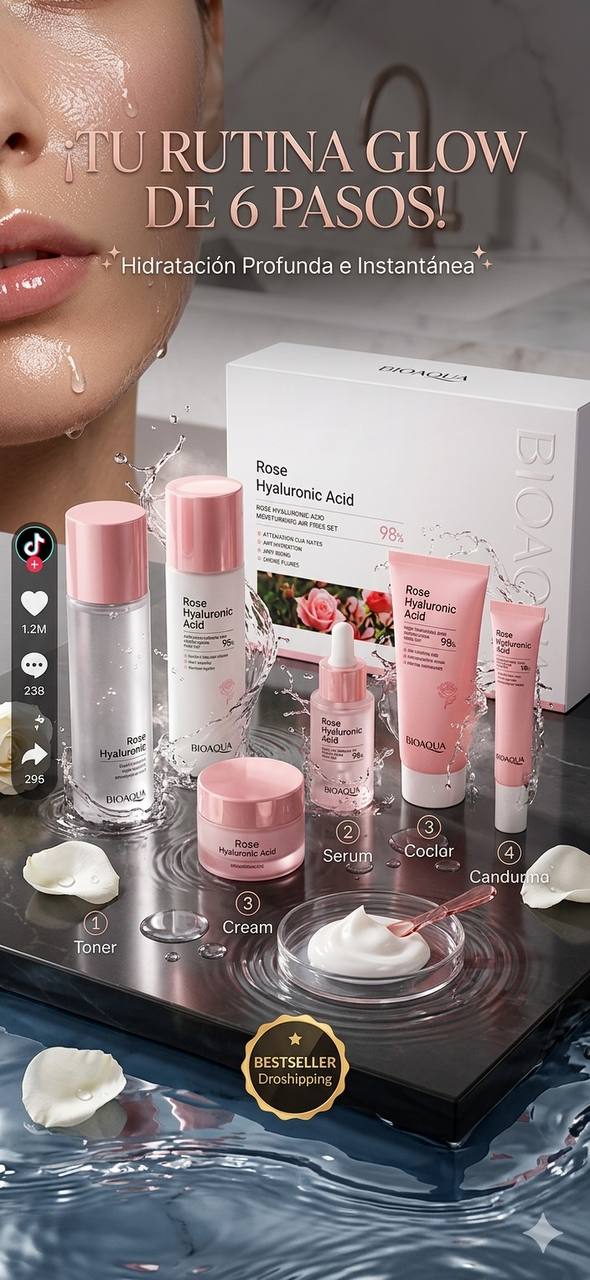 Set Acido Hialuronico Rose Bioaqua