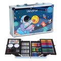 Todo viene organizado en un práctico estuche rígido con diseño de unicornio azul, perfecto para mantener los materiales ordenados y llevarlos fácilmente a casa, al colegio o donde quieras crear.