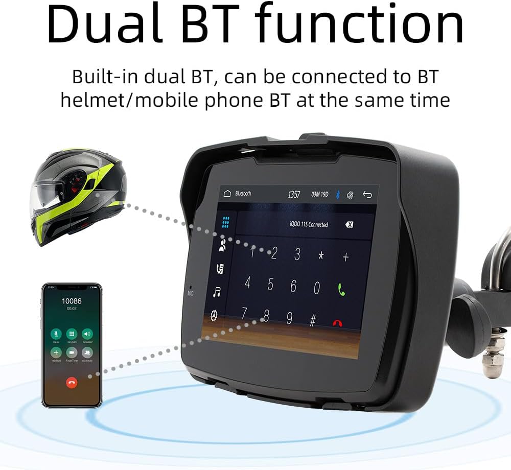Navegador para moto pantalla tactil GPS